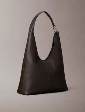 Bolso bandolera mediano de piel holgado