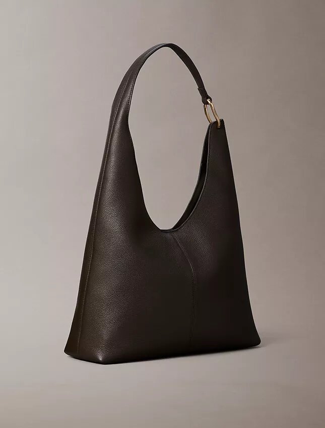 Bolso bandolera mediano de piel holgado Bolso bandolera mediano de piel holgado