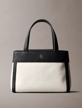 Bolso bandolera mini tote de lona Monogram