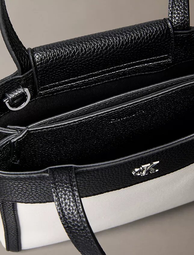 Bolso bandolera mini tote de lona Monogram Bolso bandolera mini tote de lona Monogram