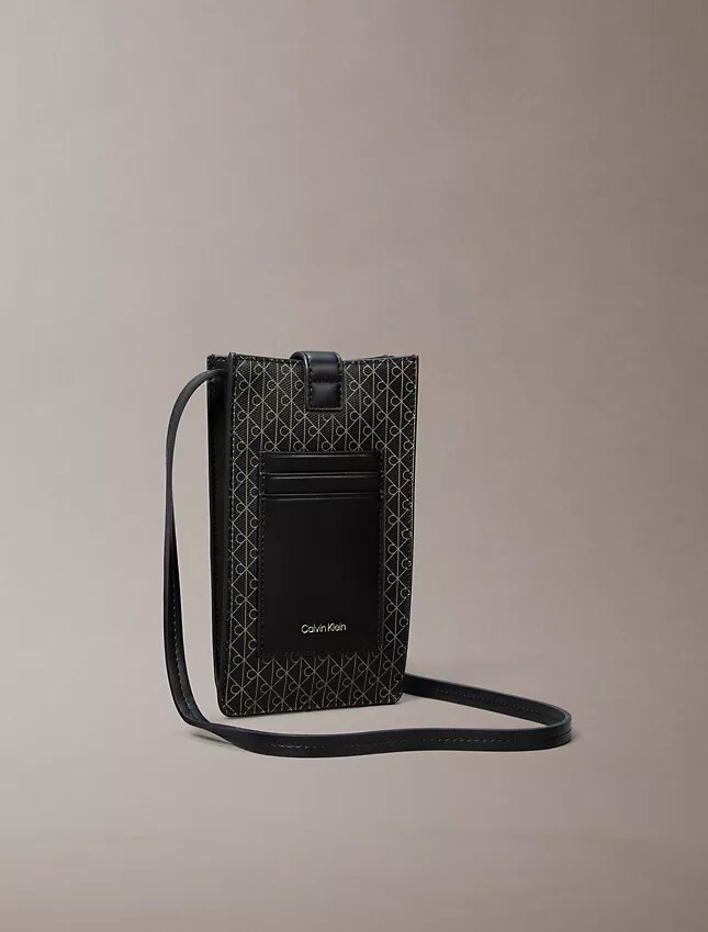 Bolso bandolera para móvil con el logotipo del emblema por toda la superficie Bolso bandolera para móvil con el logotipo del emblema por toda la superficie