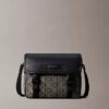 Bolso bandolera pequeño con emblema jacquard