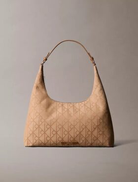 Bolso de hombro con jacquard de emblema