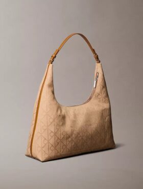 Bolso de hombro con jacquard de emblema