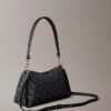 Bolso de hombro con logotipo Monogram plisado