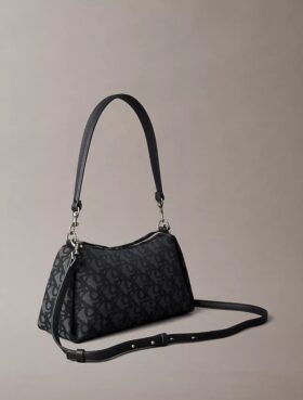Bolso de hombro con logotipo Monogram plisado