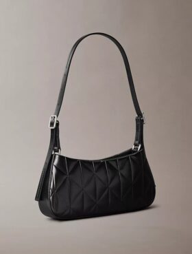 Bolso de hombro pequeño con logotipo acolchado