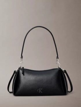 Bolso de hombro pequeño con pliegues tipo guijarros