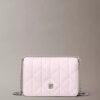 Bolso mini con cadena y logotipo acolchado