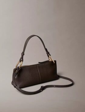 Bolso pequeño convertible de cuero holgado