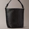 Bolso tipo cubo pequeño con estampado de logotipo en todo el diseño y bolsillo interior Bolso tipo cubo pequeño con estampado de logotipo en todo el diseño y bolsillo interior