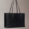 Bolso tote con logotipo metalizado Bolso tote con logotipo metalizado