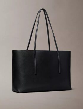 Bolso tote con logotipo metalizado