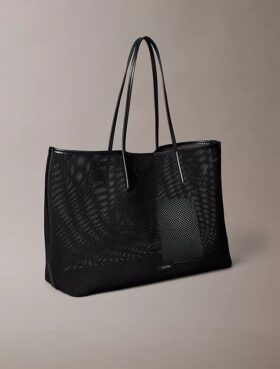Bolso tote grande de malla con logotipo