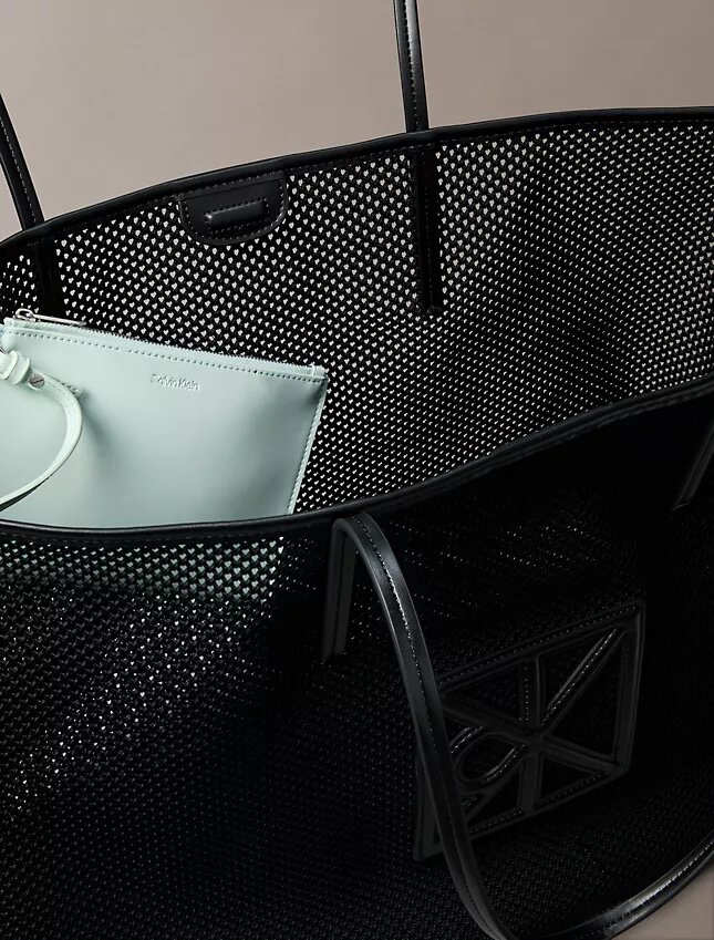 Bolso tote grande de malla con logotipo Bolso tote grande de malla con logotipo