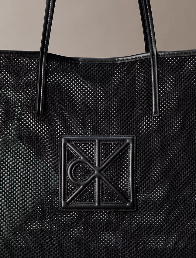 Bolso tote grande de malla con logotipo Bolso tote grande de malla con logotipo