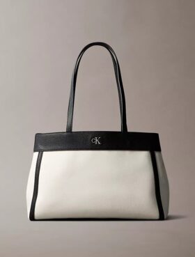 Bolso tote mediano de lona con Monogram