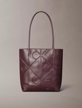 Bolso tote pequeño con logotipo en relieve
