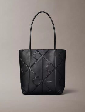 Bolso tote pequeño con logotipo en relieve