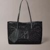 Bolso tote pequeño de malla con logotipo
