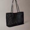 Bolso tote pequeño de malla con logotipo