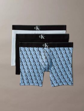 Boxer Brief de algodón Cotton Stretch con monograma gráfico, paquete de 3