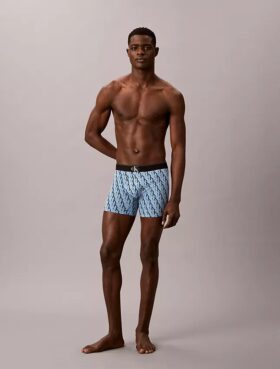 Boxer Brief de algodón Cotton Stretch con monograma gráfico, paquete de 3