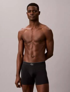 Boxer Brief de algodón Cotton Stretch con monograma gráfico, paquete de 3