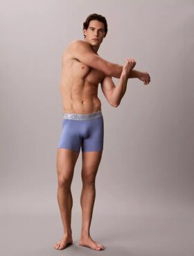 Boxer Brief elástico de microfibra color acero