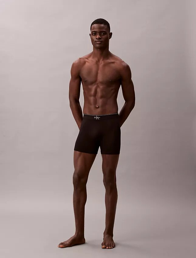 Boxer Brief elástico de microfibra con monograma gráfico Boxer Brief elástico de microfibra con monograma gráfico