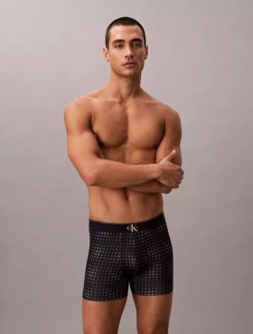Boxer Brief elástico de microfibra con monograma gráfico