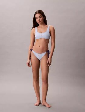 Braguita de bikini con lazo lateral y monograma gráfico