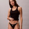 Braguita de bikini con lazo lateral y monograma gráfico Braguita de bikini con lazo lateral y monograma gráfico