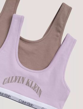 Bralette con gráfico del logotipo del arco, paquete de 2