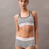 Bralette de algodón Modal Stretch acanalado con forro ligero Bralette de algodón Modal Stretch acanalado con forro ligero