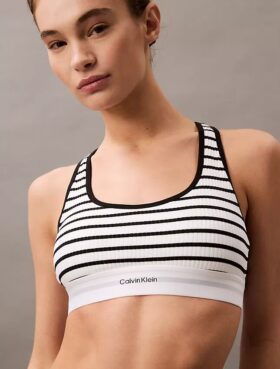 Bralette de algodón Modal Stretch acanalado con forro ligero
