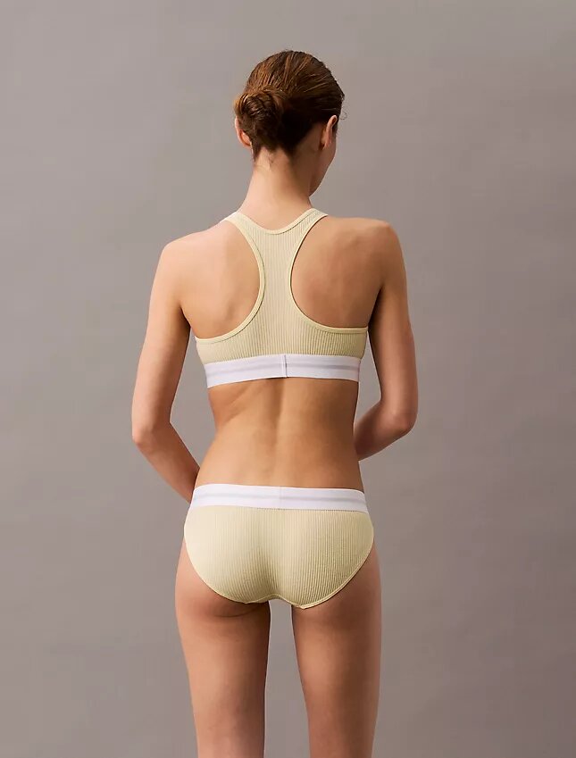 Bralette de algodón Modal Stretch acanalado con forro ligero Bralette de algodón Modal Stretch acanalado con forro ligero