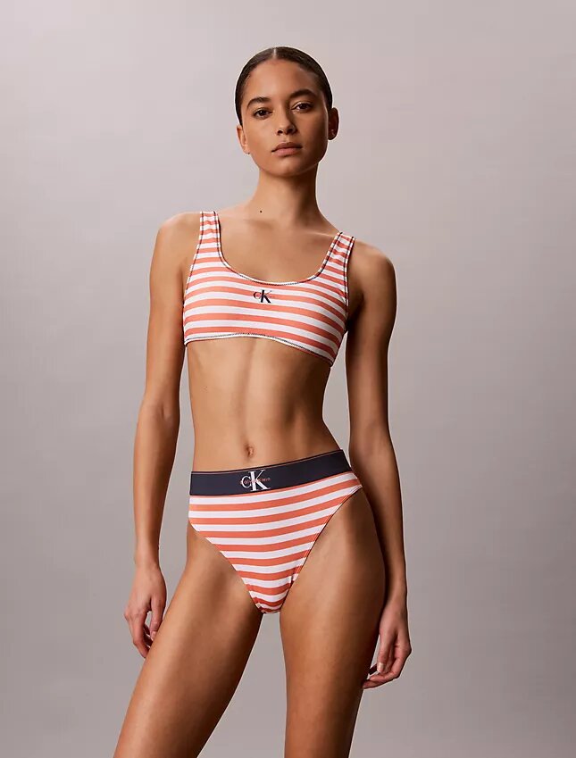 Bralette de baño con monograma gráfico Bralette de baño con monograma gráfico
