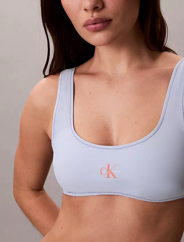 Bralette de baño con monograma gráfico Bralette de baño con monograma gráfico
