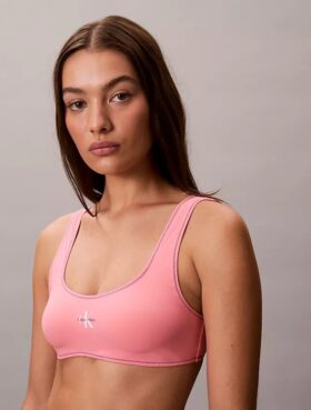 Bralette de baño con monograma gráfico
