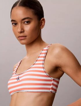 Bralette de baño con monograma gráfico