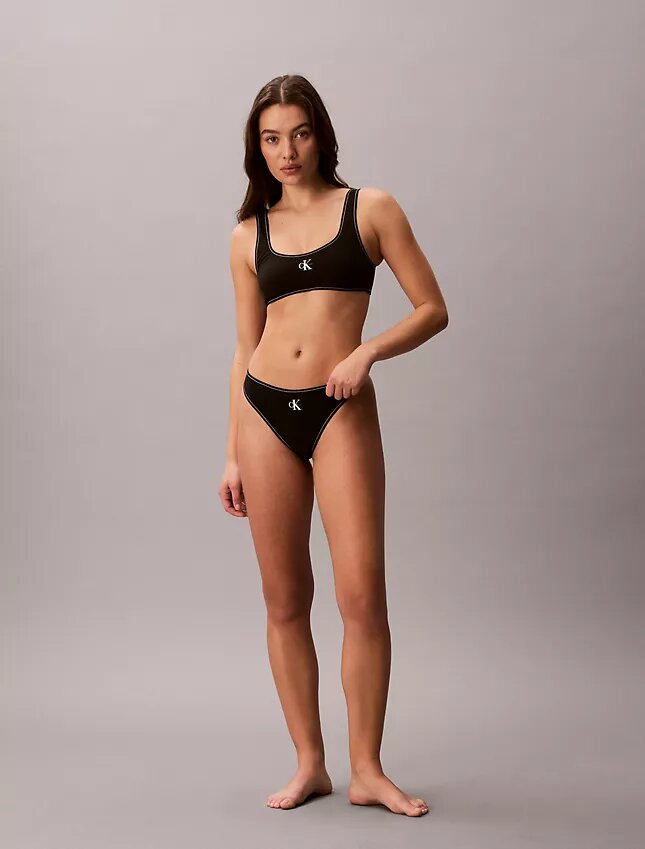 Bralette de baño con monograma gráfico Bralette de baño con monograma gráfico