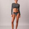 Bralette de manga larga con forro ligero de algodón Modal Icon