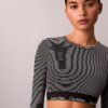 Bralette de manga larga con forro ligero de algodón Modal Icon