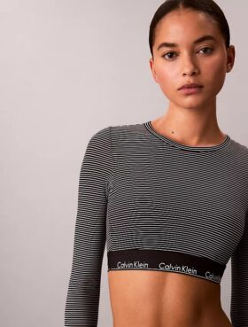 Bralette de manga larga con forro ligero de algodón Modal Icon