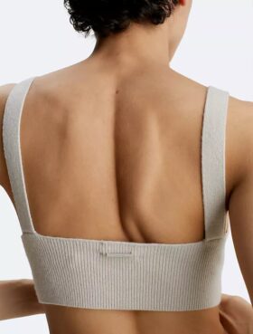 Bralette de mezcla de lana acanalada