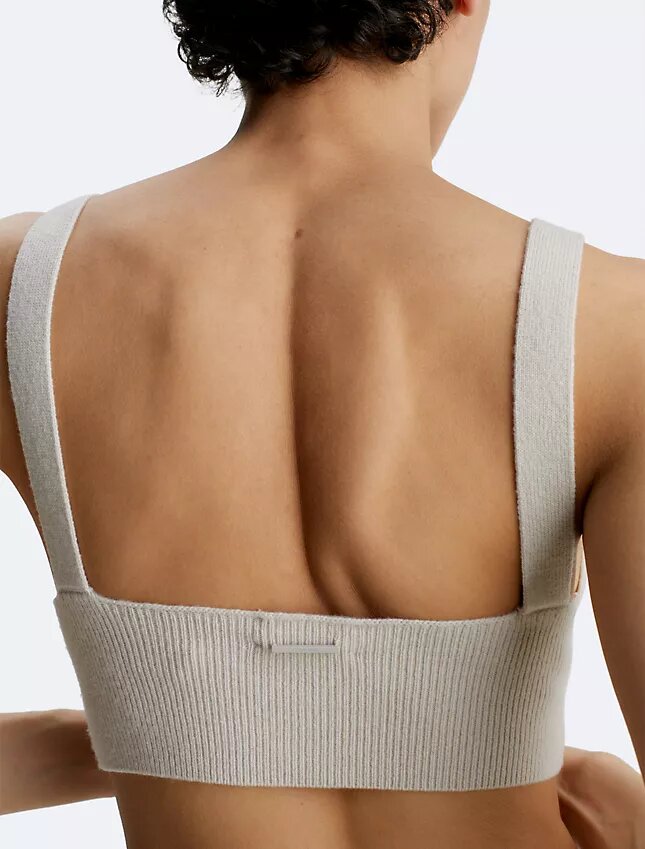 Bralette de mezcla de lana acanalada Bralette de mezcla de lana acanalada