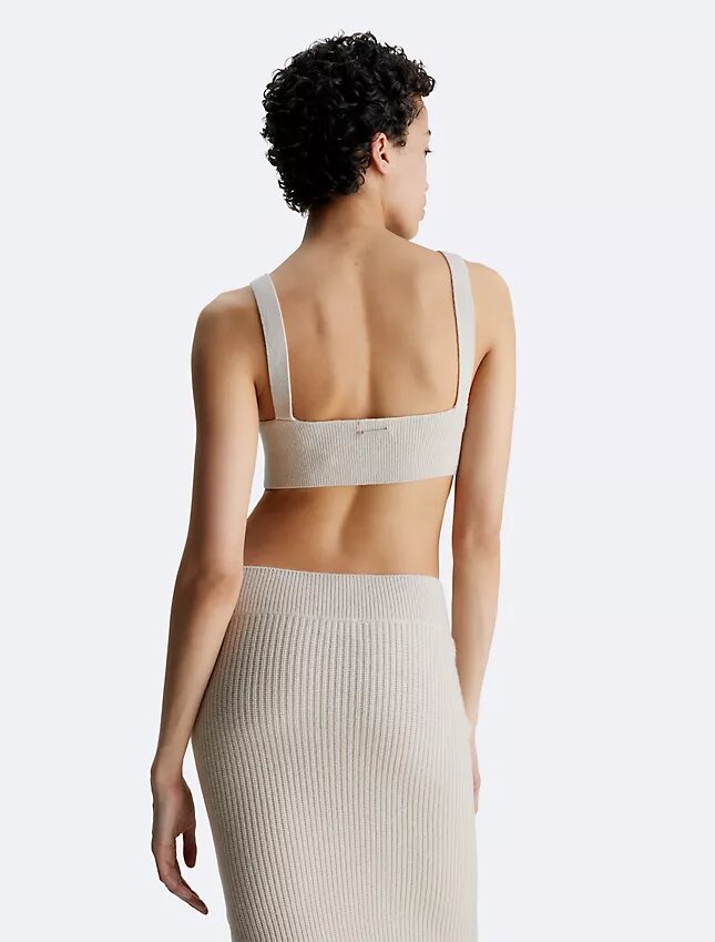 Bralette de mezcla de lana acanalada Bralette de mezcla de lana acanalada