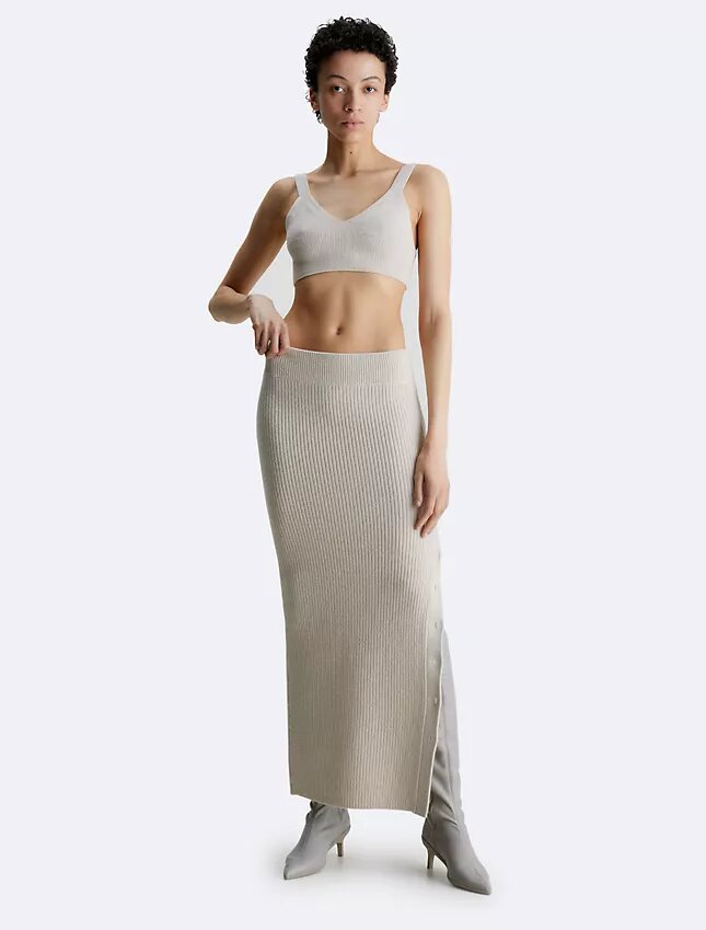 Bralette de mezcla de lana acanalada Bralette de mezcla de lana acanalada