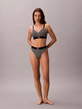Bralette elástica de Microfiber con Monogram gráfico y forro ligero